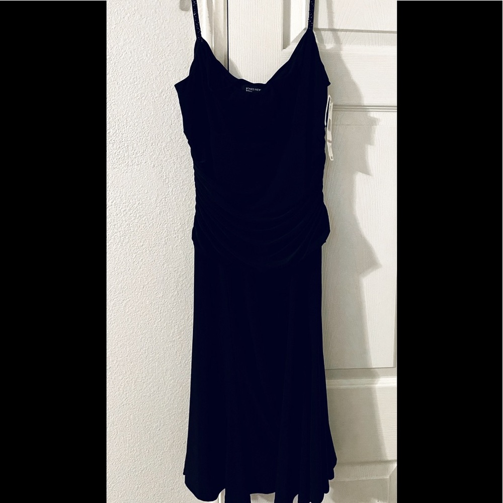 Black midi strappy dress